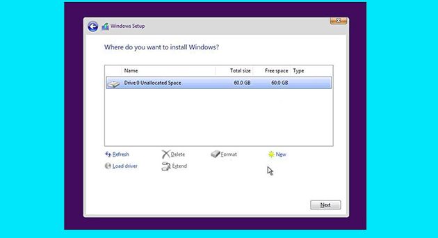 Instal Windows 10 Partisi Hardisk